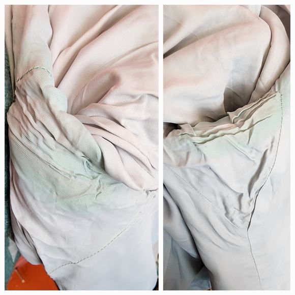 Size XS | Vintage 1960's Light Steel Blue Wool Boucle Knit Skirt Suit Set - Picture 8 of 11